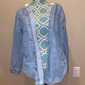 Denim hooded jacket